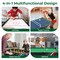4 in 1 Game Table Foosball Hockey Billiards Table Tennis Combo Arcade Table Black
